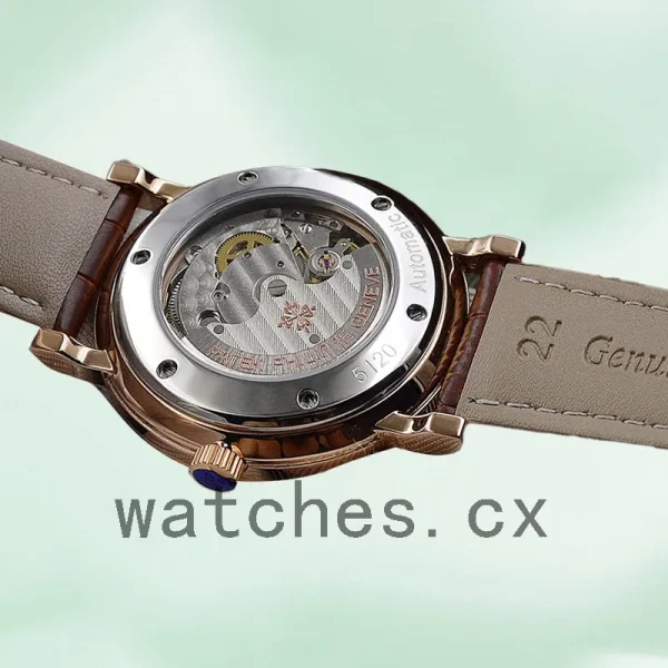 Patek Philippe Calatrava Men's 5119R-001 40mm Leather Strap Rose Gold-tone - Image 4