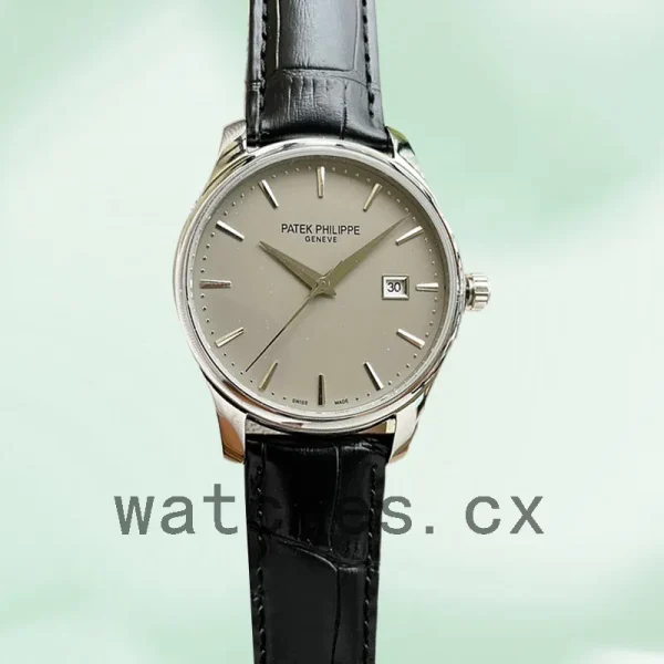 Patek Philippe Calatrava 40mm 5227G-001-1 Men's Automatic Leather Strap - Image 2
