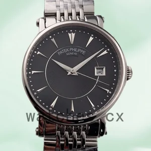Patek Philippe Calatrava 40mm Men's CalatravaBKSB015 Bracelet Black Dial