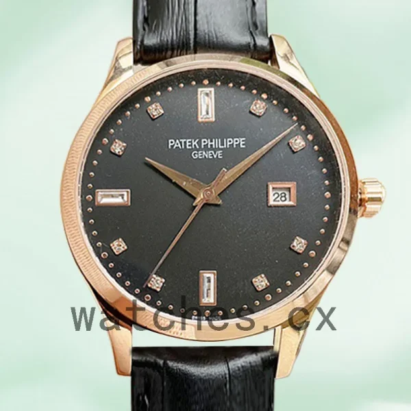 Patek Philippe Calatrava 40mm CalatravaBKSL001 Men's Leather Strap Automatic
