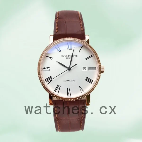 Patek Philippe Calatrava Men's 40mm CalatravaWRL007 Rose Gold-tone White Dial - Image 2