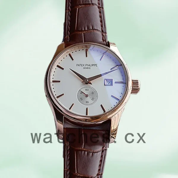 Patek Philippe Calatrava CalatravaWSL017 40mm Men's Leather Strap Rose Gold-tone - Image 2