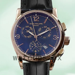 Patek Philippe Complications Men's 40mm ComplicationsBLSL023 Automatic Leather Strap