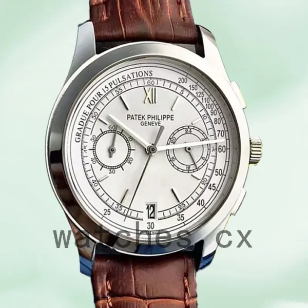 Patek Philippe Complications 40mm ComplicationsWSL026 Men's Quartz Leather Strap