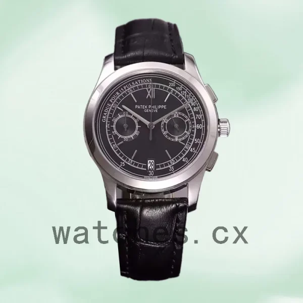 Patek Philippe Complications 40mm ComplicationsWSL026 Men's Quartz Leather Strap - Image 4