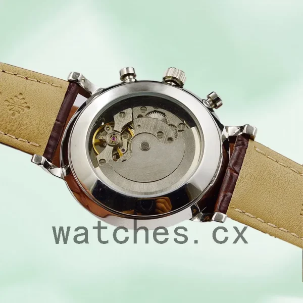 Patek Philippe Grand Complications GrandWSL021 Men's 40mm Leather Strap Silver-tone - Image 4