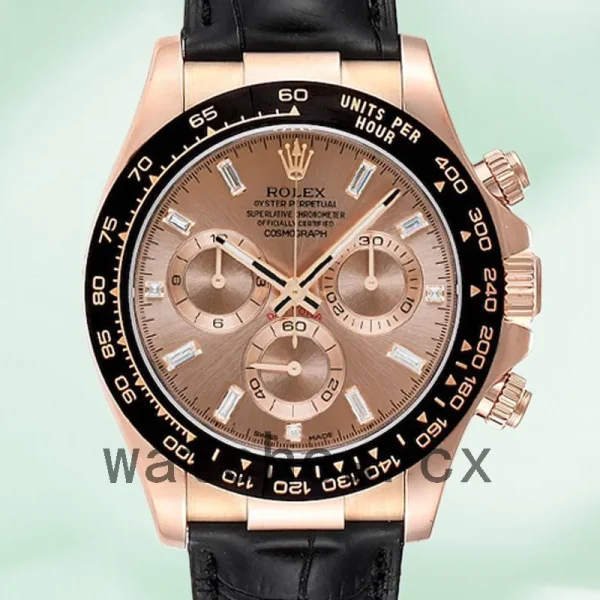 Rolex Daytona Men's 40mm 116515 Leather Strap Rose Gold-tone