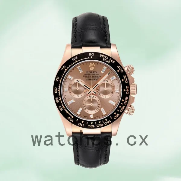 Rolex Daytona Men's 40mm 116515 Leather Strap Rose Gold-tone - Image 2