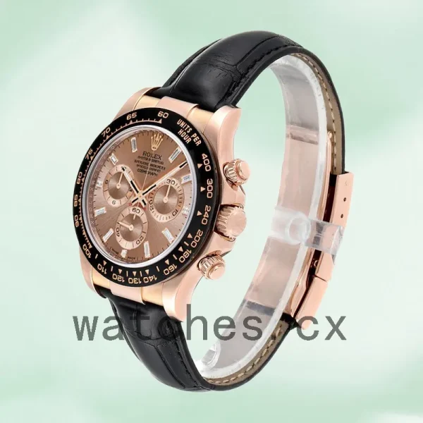 Rolex Daytona Men's 40mm 116515 Leather Strap Rose Gold-tone - Image 3