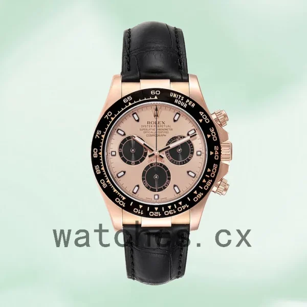 Rolex Daytona Men's 40mm 116515 Leather Strap Rose Gold Dial - Image 2