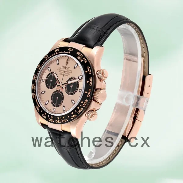 Rolex Daytona Men's 40mm 116515 Leather Strap Rose Gold Dial - Image 3