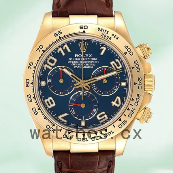 Rolex Daytona 40mm 116518 Men's Gold-tone Blue Dial