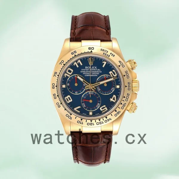Rolex Daytona 40mm 116518 Men's Gold-tone Blue Dial - Image 2