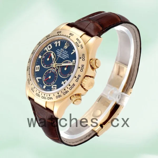 Rolex Daytona 40mm 116518 Men's Gold-tone Blue Dial - Image 3