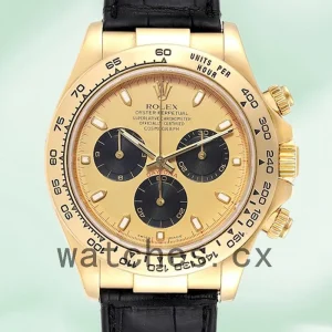 Rolex Daytona Men's 40mm 116518 Gold-tone Leather Strap