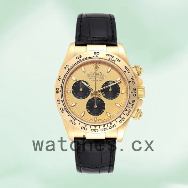Rolex Daytona Men's 40mm 116518 Gold-tone Leather Strap - Image 2