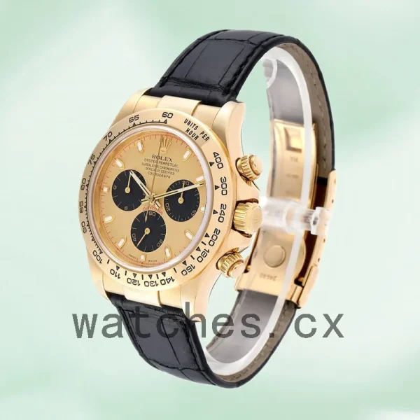 Rolex Daytona Men's 40mm 116518 Gold-tone Leather Strap - Image 3