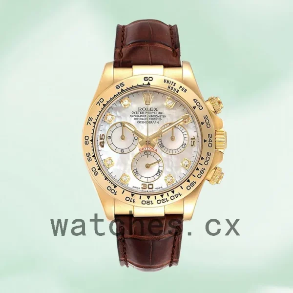 Rolex Daytona 116518 40mm Men's Leather Strap - Image 2