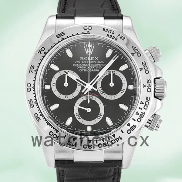 Rolex Daytona 40mm Men's 116519 Silver-tone Black Dial