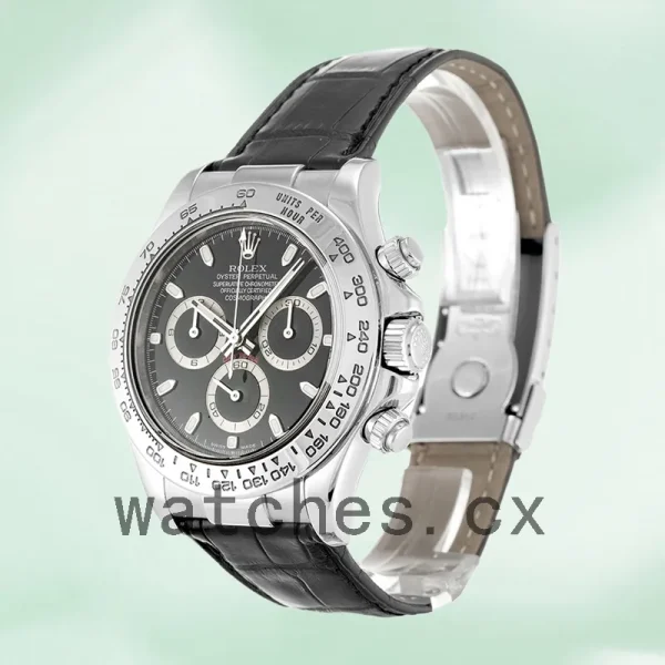 Rolex Daytona 40mm Men's 116519 Silver-tone Black Dial - Image 3