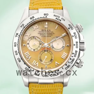 Rolex Daytona 40mm Men's 116519 Leather Strap Silver-tone