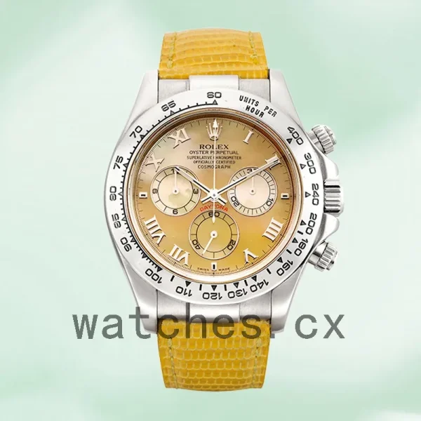 Rolex Daytona 40mm Men's 116519 Leather Strap Silver-tone - Image 2