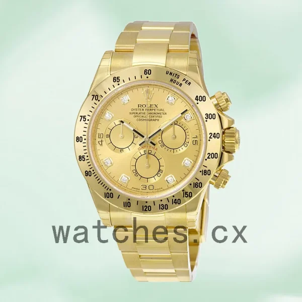Rolex Daytona 116528-0033 Men's 40mm Oyster Bracelet Gold-tone - Image 2