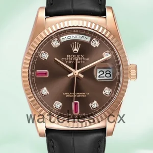 Rolex Day-Date Men's 118135-0085 36mm Automatic Brown Dial