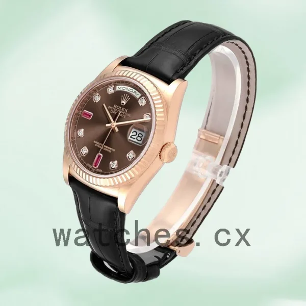Rolex Day-Date Men's 118135-0085 36mm Automatic Brown Dial - Image 3