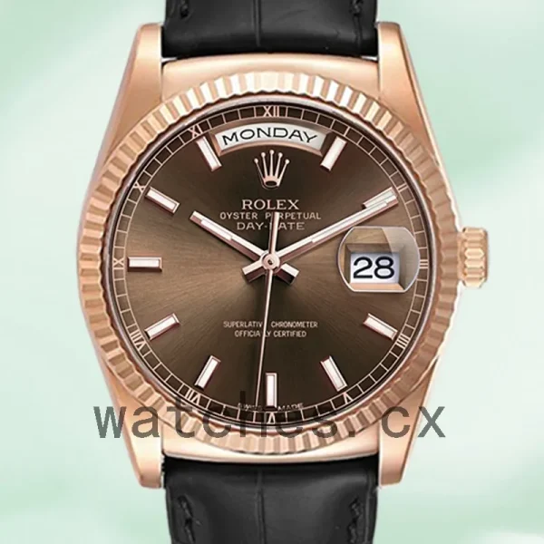 Rolex Day-Date Men's 36mm 118135-0086 Rose Gold-tone