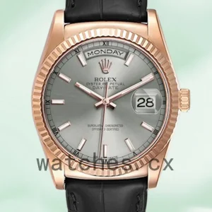 Rolex Day-Date Men's 118135 36mm Automatic Grey Dial