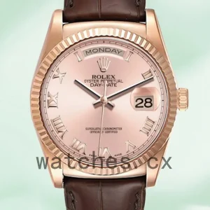 Rolex Day-Date Men's 36mm 118135 Automatic Rose Gold Dial