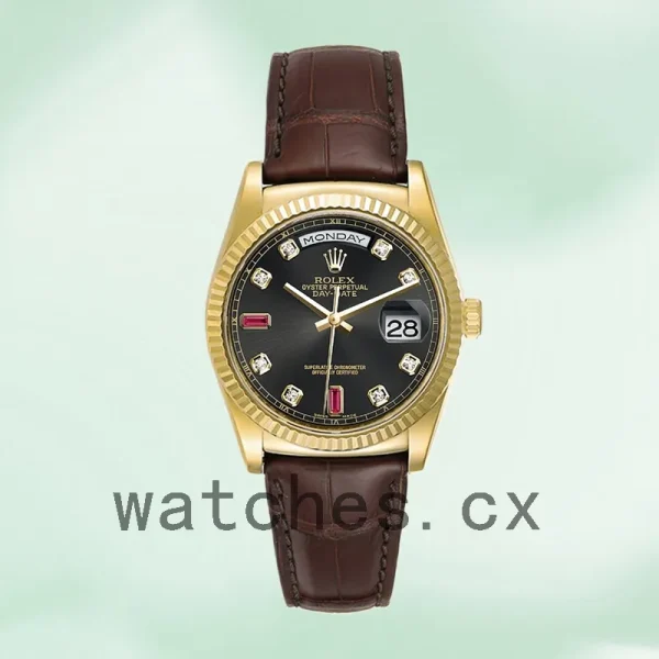 Rolex Day-Date Men's 118138 36mm Black Dial Automatic - Image 2