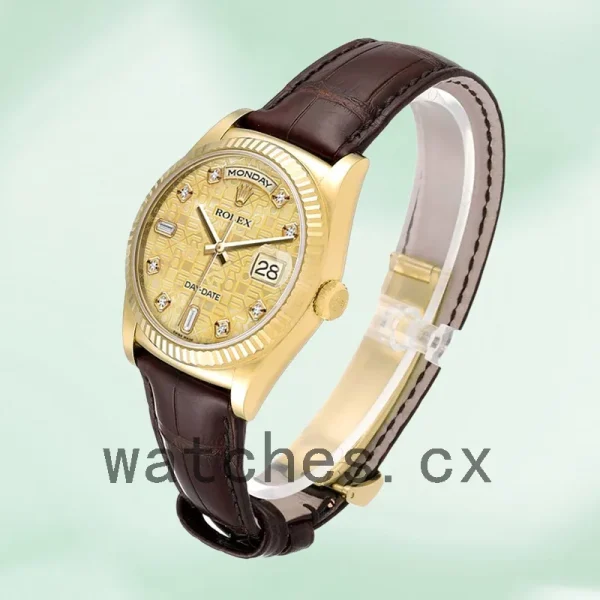 Rolex Day-Date Men's 36mm m118138-0087 Champagne Jubilee Dial - Image 3