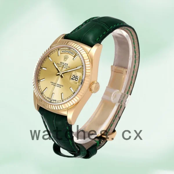 Rolex Day-Date Men's m118138-0125 36mm Leather Strap - Image 3