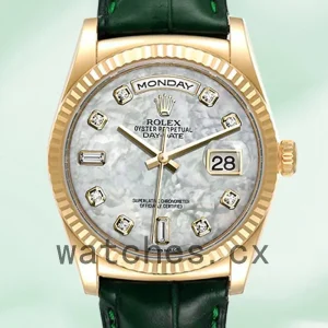 Rolex Day-Date Men's 36mm m118138-0143 Mother of Pearl Dial Gold-tone