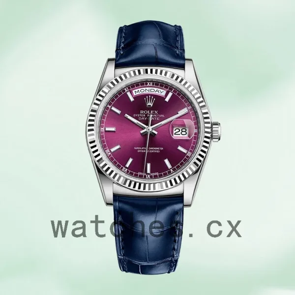 Rolex Day-Date m118139-0060 Men's 36mm Leather Strap - Image 2