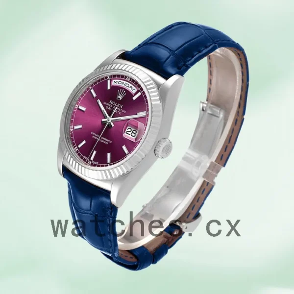 Rolex Day-Date m118139-0060 Men's 36mm Leather Strap - Image 3