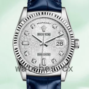 Rolex Day-Date m118139-0092 Men's 36mm Leather Strap