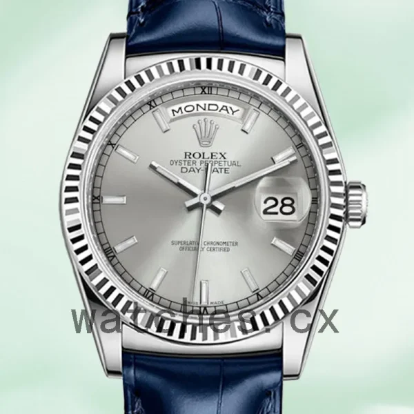 Rolex Day-Date m118139-0097 36mm Men's Leather Strap