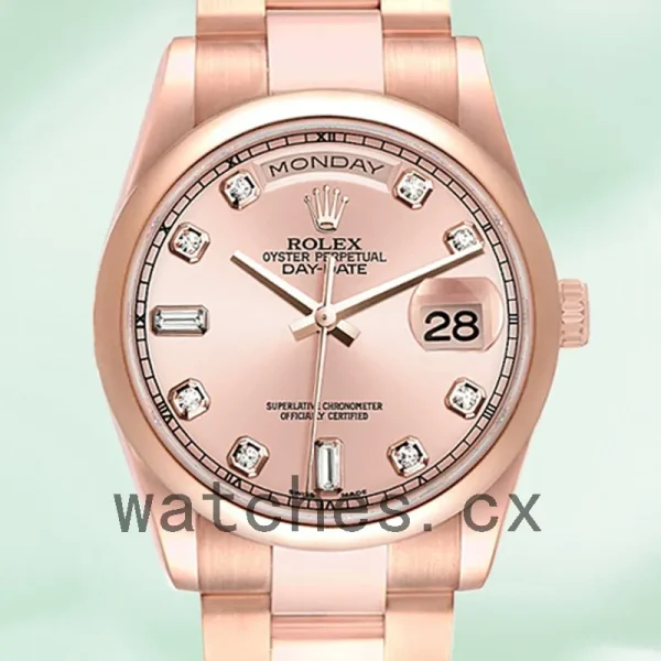 Rolex Day-Date 118205 Men's 36mm Rose Gold-tone