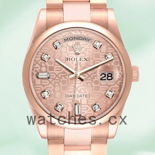 Rolex Day-Date 36mm Men's m118205f-0062 Rose Gold Jubilee Dial