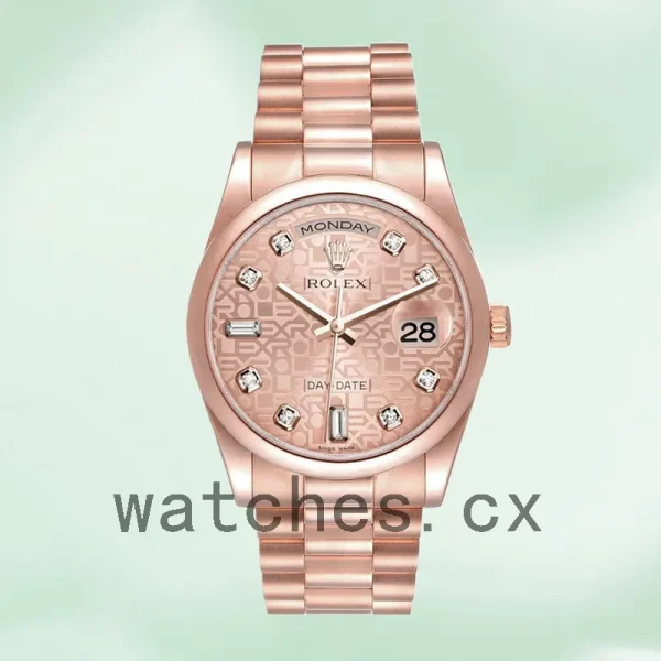 Rolex Day-Date 36mm Men's m118205f-0062 Rose Gold Jubilee Dial - Image 5