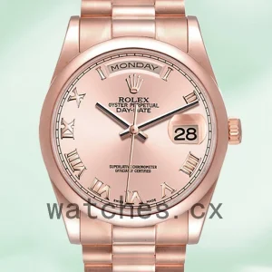 Rolex Day-Date Men's 118205 36mm Rose Gold-tone
