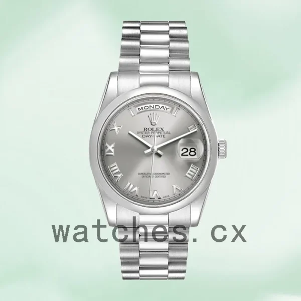 Rolex Day-Date 36mm Men's 118206 Grey Dial President Bracelet - Image 2