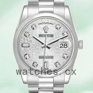 Rolex Day-Date 118206 36mm Men's Silver-tone
