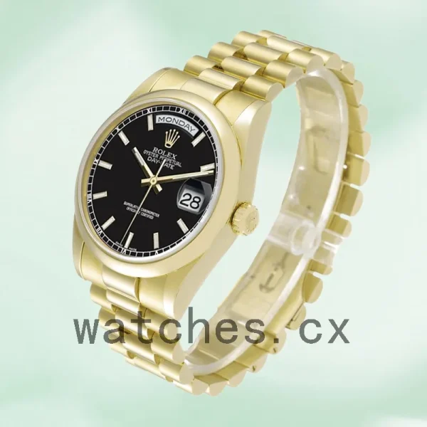 Rolex Day-Date 118208 36mm Men's Black Dial - Image 3