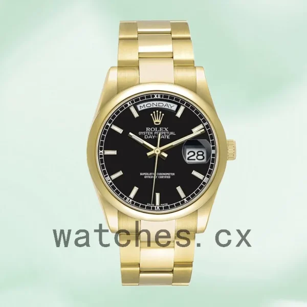 Rolex Day-Date 118208 36mm Men's Black Dial - Image 5