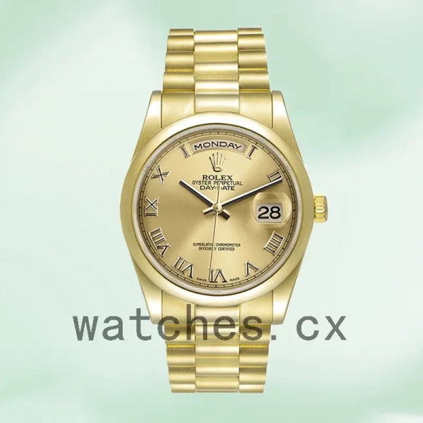 Rolex Day-Date 36mm 118208 Men's President Bracelet/Oyster Bracelet Gold-tone - Image 5