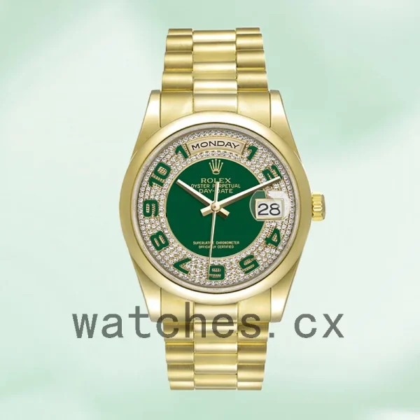 Rolex Day-Date Men's 36mm 118208 Green Dial Automatic - Image 2